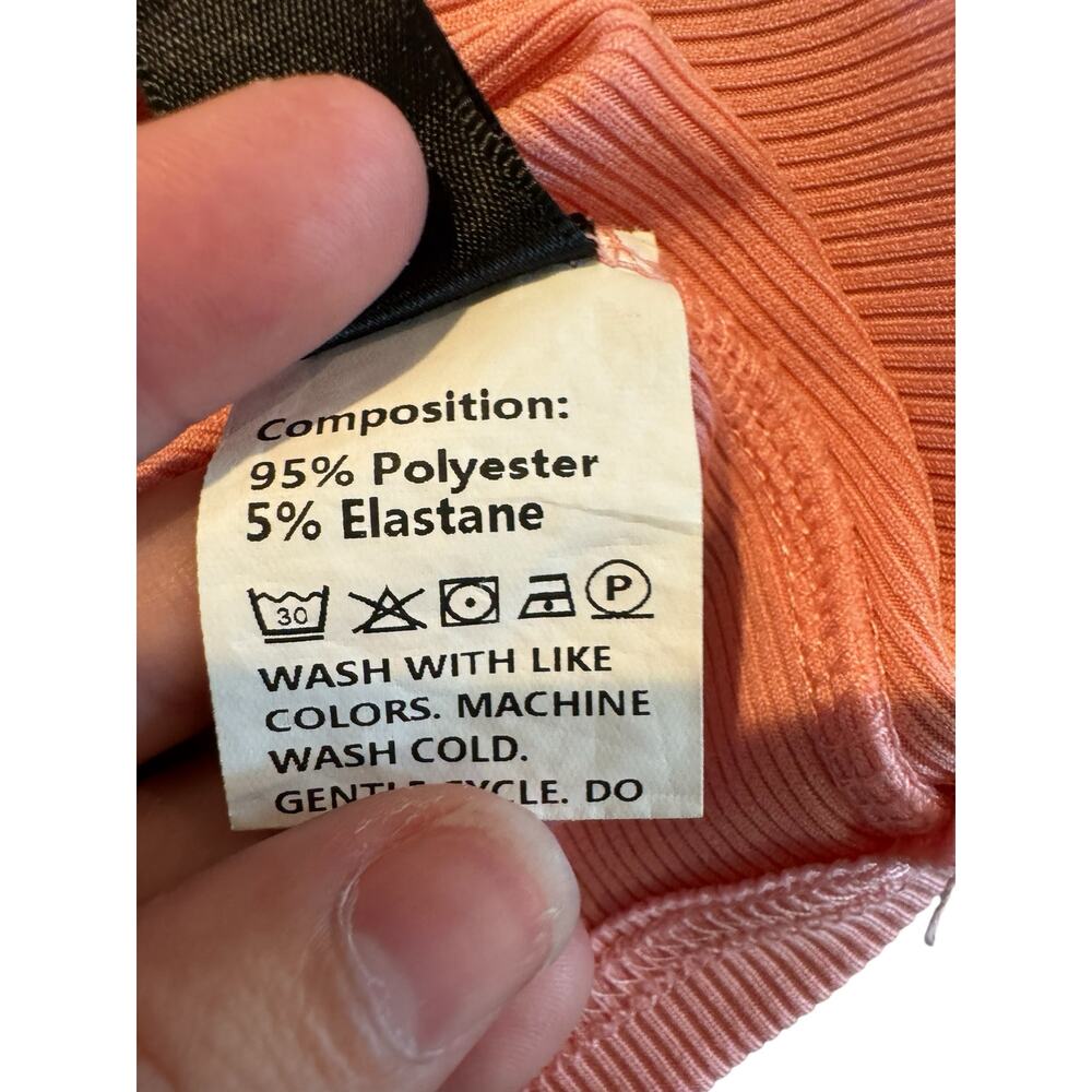 SHEIN Colorblock Ribbed Tank Top Size S Pink Cream Sleeveless Cropped Shirt - Picture 5 of 6